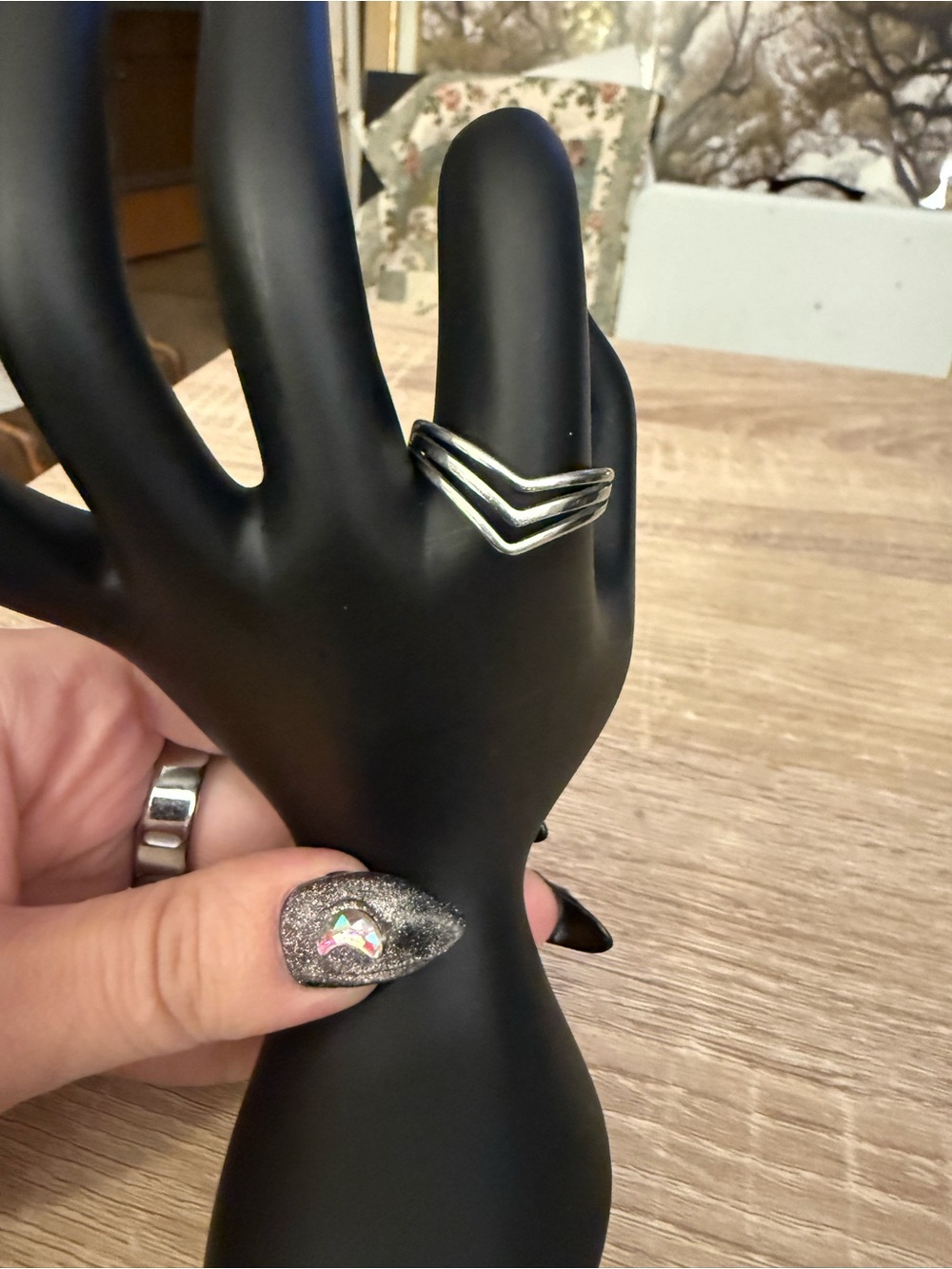 Stainless Steel Chevron ring